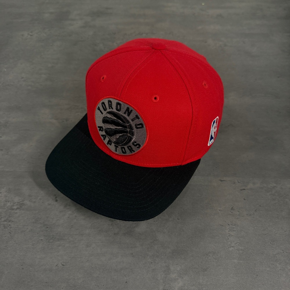 Mitchell & Ness Toronto Raptors Snapback Hat Red Black NBA Cap 2 Tone Wool Blend